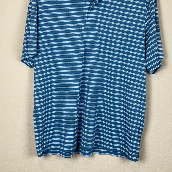 Roundtree & Yorke Performance Blue Striped Polo; Size L; EUC - Picture 6 of 7